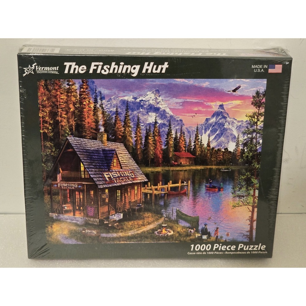 Vermont Christmas‎ Company Fishing Hut 1000 Piece Puzzle NIB NEW